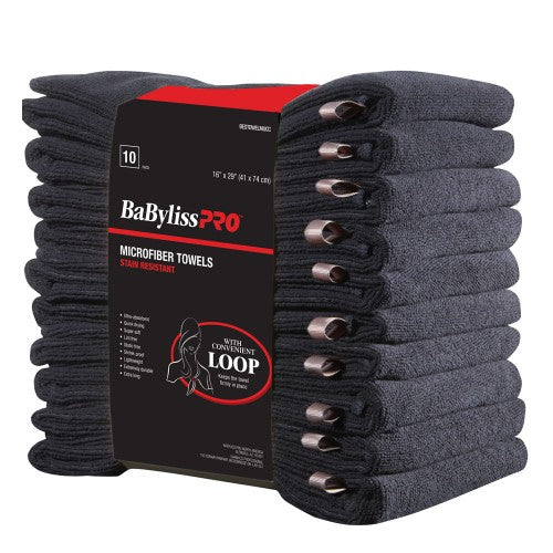 Dark Slate Gray Dannyco Microfiber Towel Black 10pk