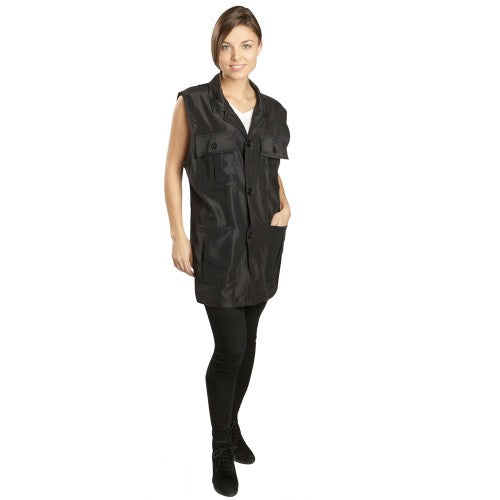 White Smoke Babyliss PRO Unisex Utility Vest With Buttons
