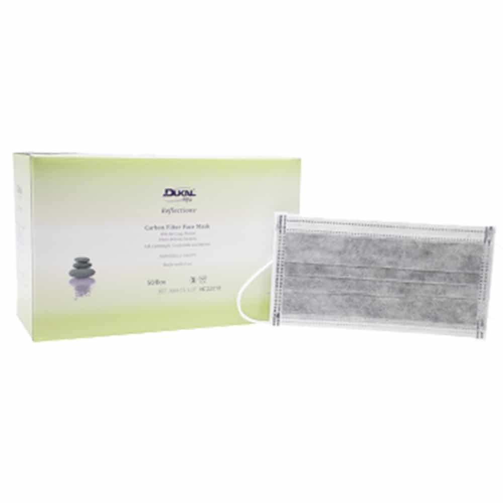 White Smoke Dukal Spa Reflections Carbon Filter Face Mask 50 pcs