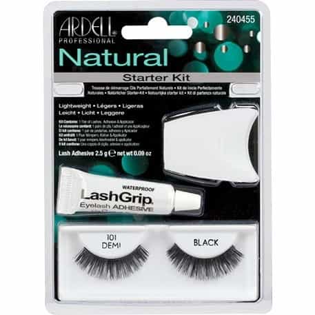 Lavender Ardell Natural Lashes Starter Kit - 101 Demi Black 240455