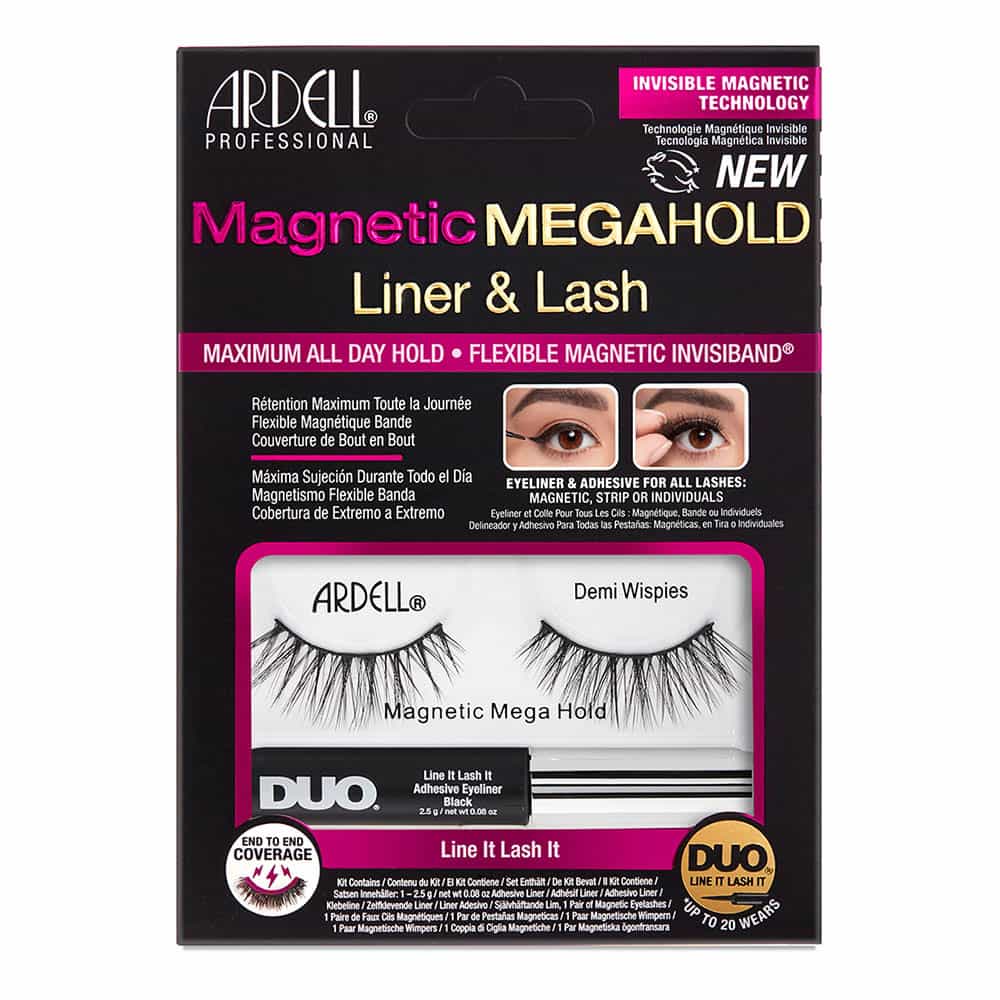 Black Ardell Magnetic MegaHold Liner&Lash Kit - Demi Wispies 36824