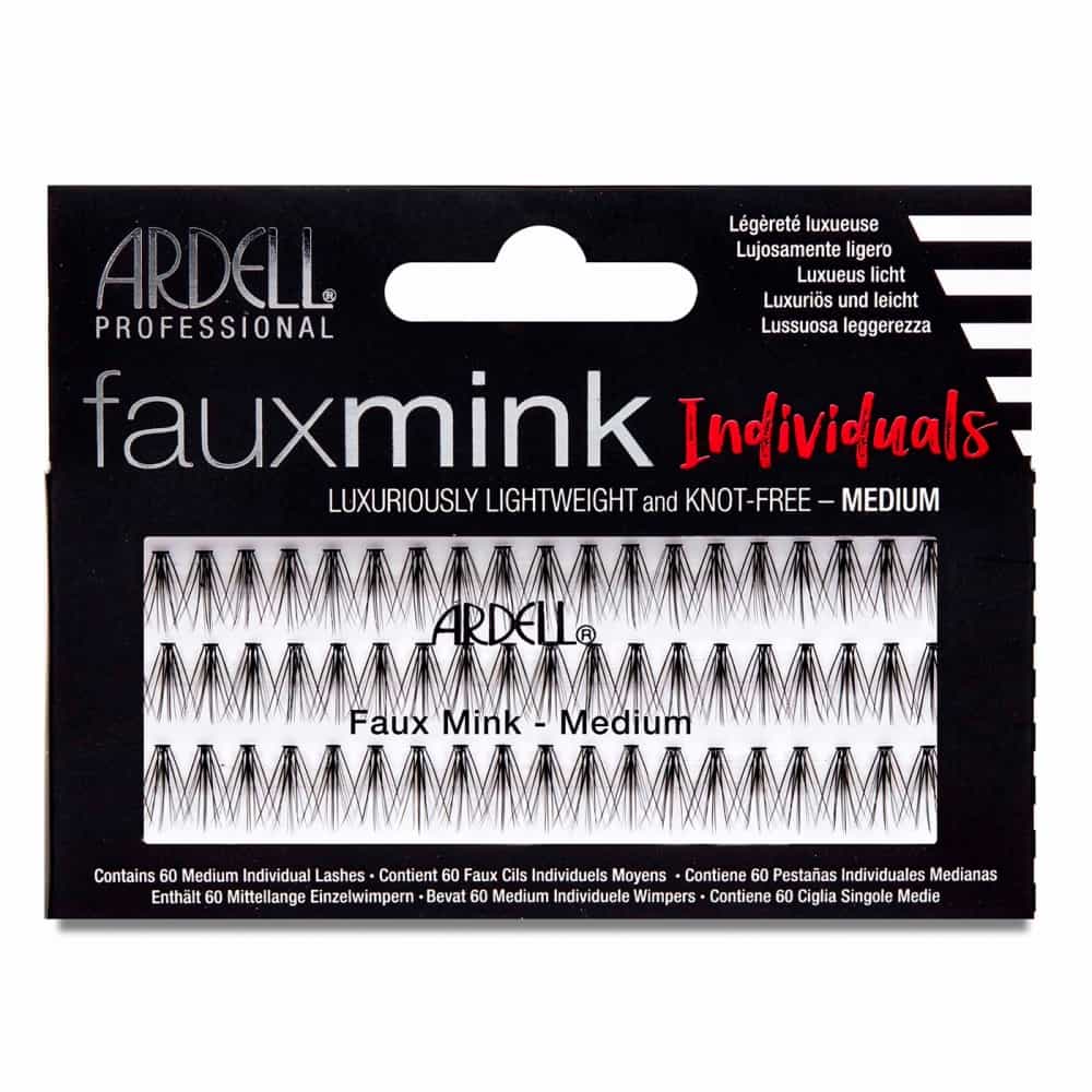 Black Ardell Fauxmink Individuals L/W Knot-Free - Med Black 60059