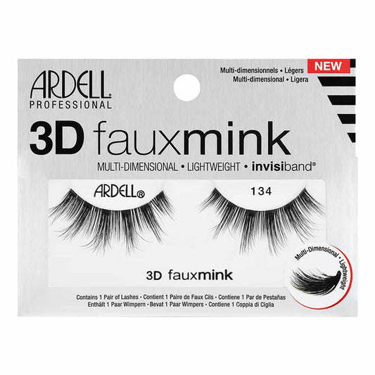 Lavender Ardell 3D Fauxmink Lashes 1 Pair - 134 Black 62643