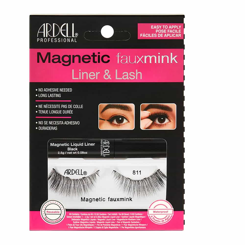 Black Ardell Magnetic Fauxmink Liner & Lash Kit- 811 Black 64998