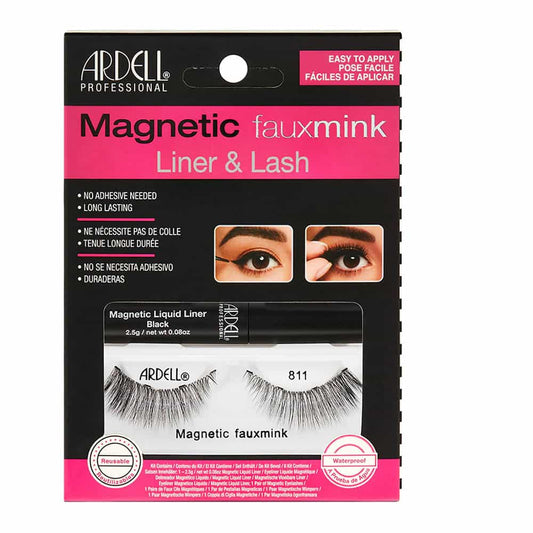 Black Ardell Magnetic Fauxmink Liner & Lash Kit- 811 Black 64998