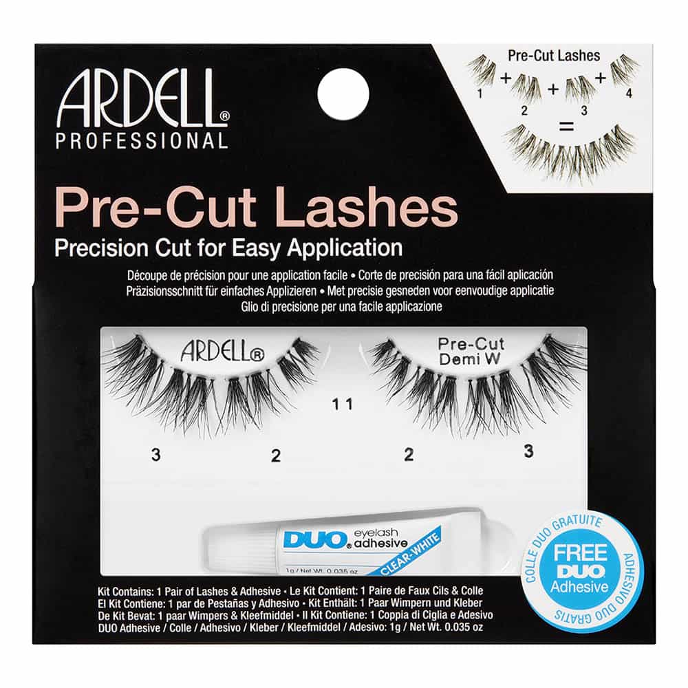 Black Ardell Pre-Cut Lashes 1 Pair - Pre-Cut Demi W Black 67462