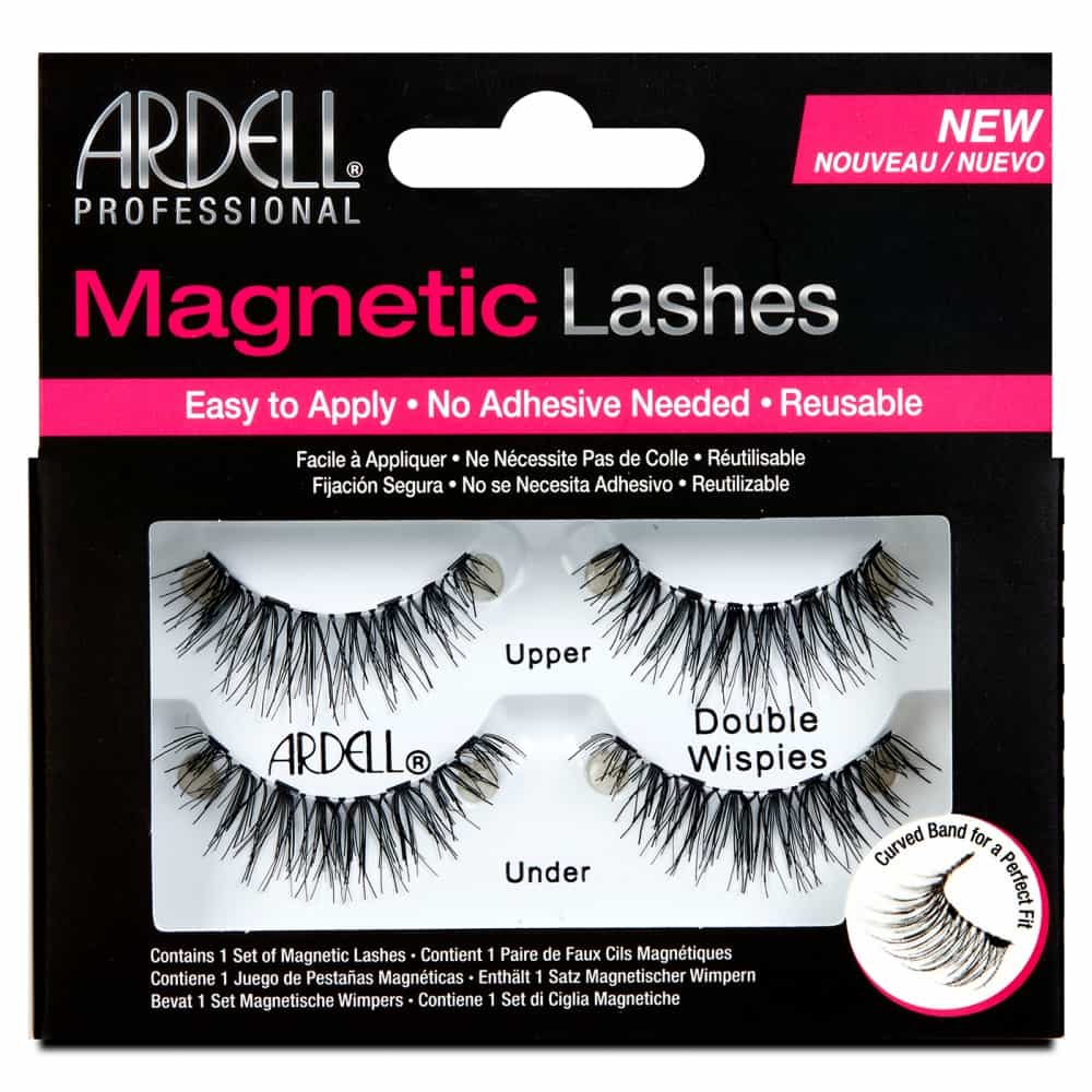 Black Ardell Magnetic Lashes 2Prs Upper/Under-Double-Wispies 67951