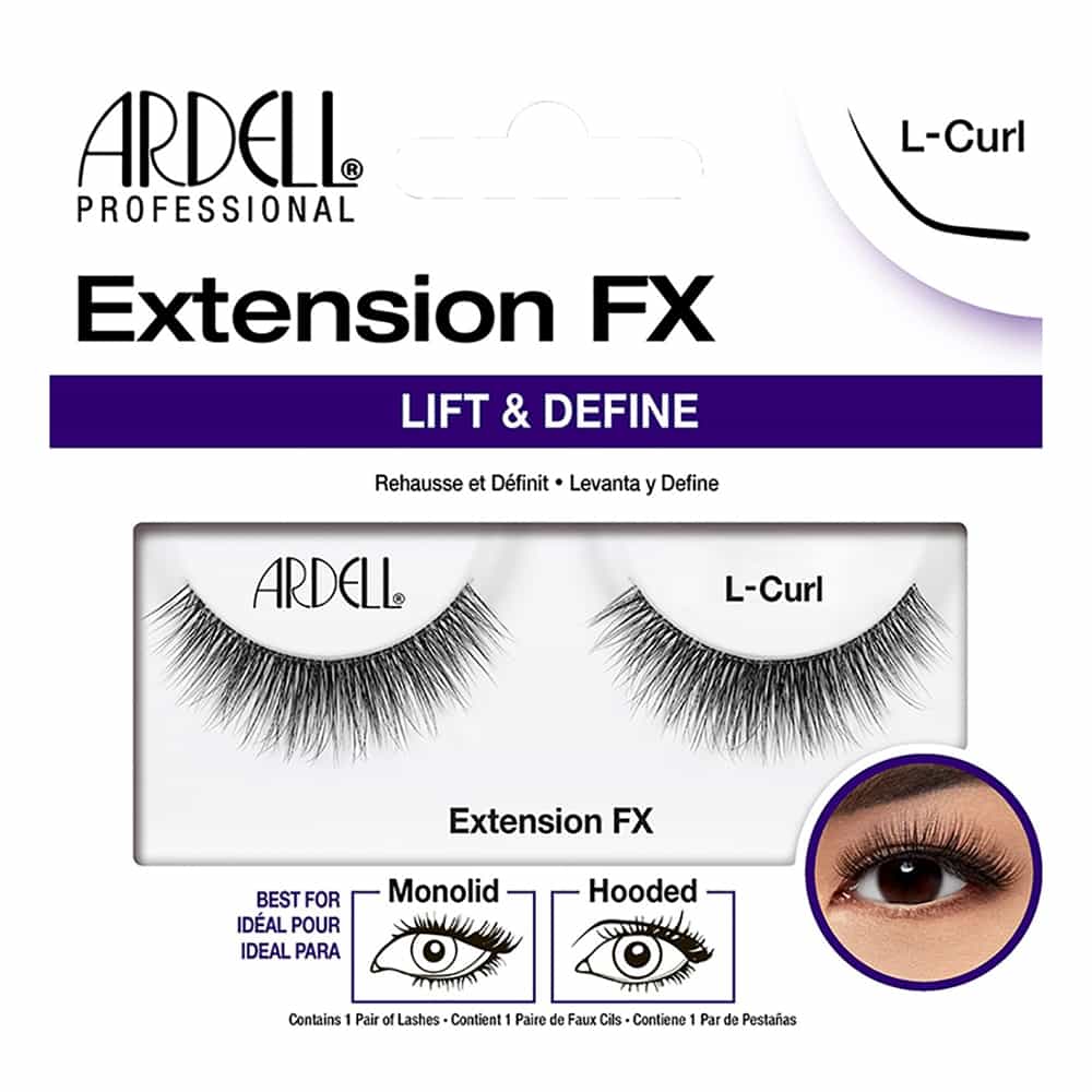 White Smoke Ardell Extension FX Lashes -Lift & Define L-Curt Black 68690