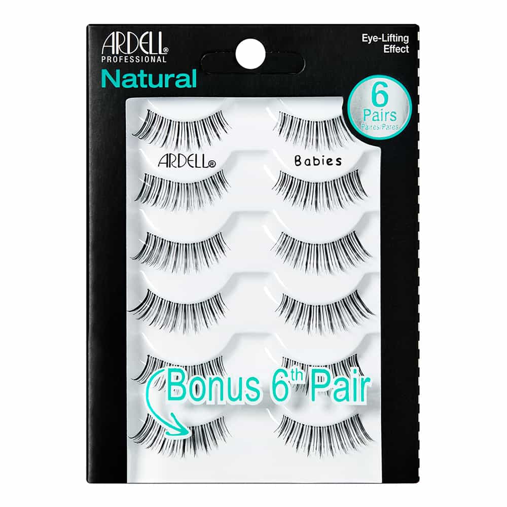 Black Ardell Natural Lashes 6 Pairs - Babies Black 68982