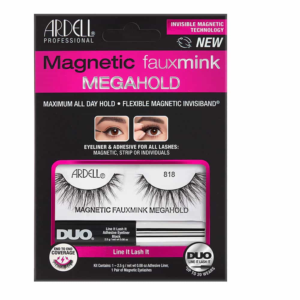 Dark Slate Gray Ardell Magnetic Fauxmink MegaHold W/Duo Kit- 818 Black 76992