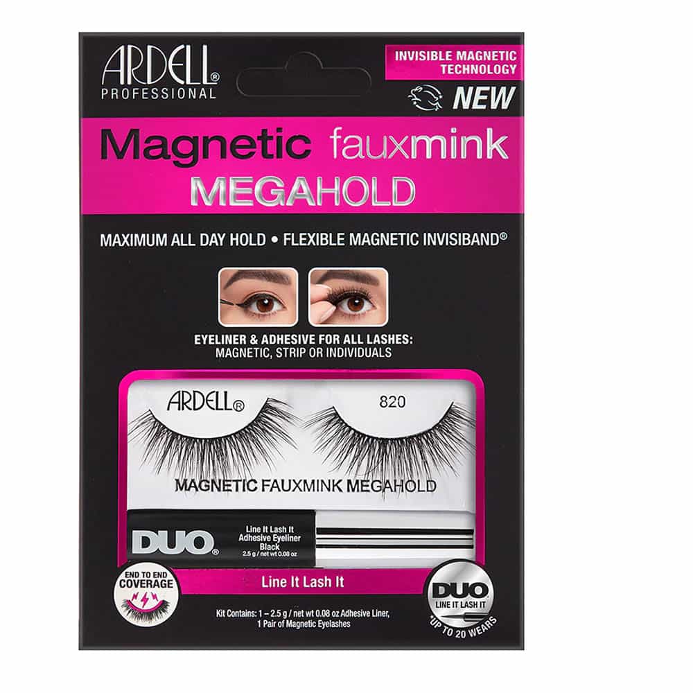 Dark Slate Gray Ardell Magnetic Fauxmink MegaHold W/Duo Kit- 820 Black 76994