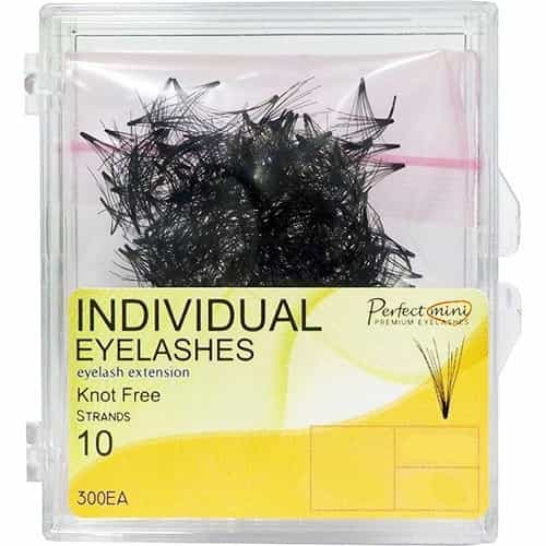 Light Gray Individual Eyelashes Knot Free C-Curl 0.07x13mm 300ct.
