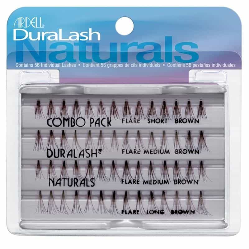 Dark Gray Ardell Individual Lashes Knot Free - Combo Brown