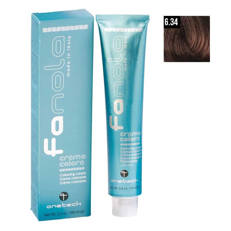White Smoke Fanola  6.34 Golden Copper Dark Blonde  100ml
