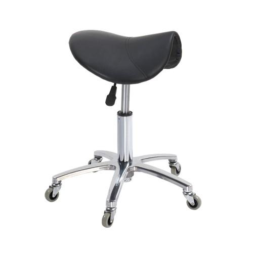 White Smoke Allure Saddle Stool Black