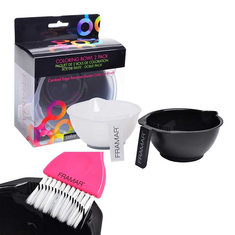 White Smoke Framar  (91008) Color Bowl  Black & Clear