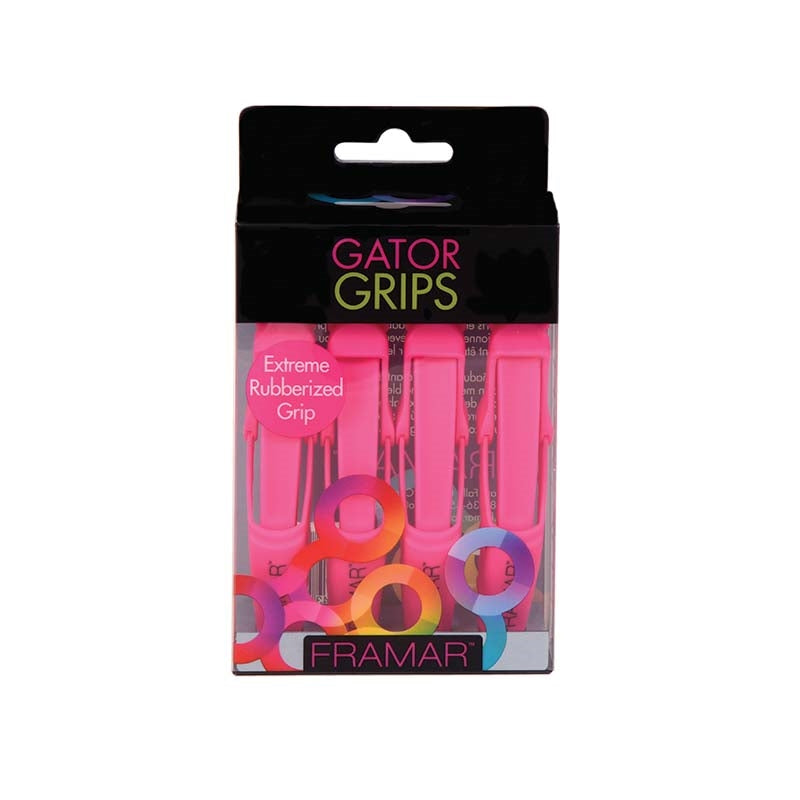 Black Framar  (91003) Pink Gator Clips  4/pk