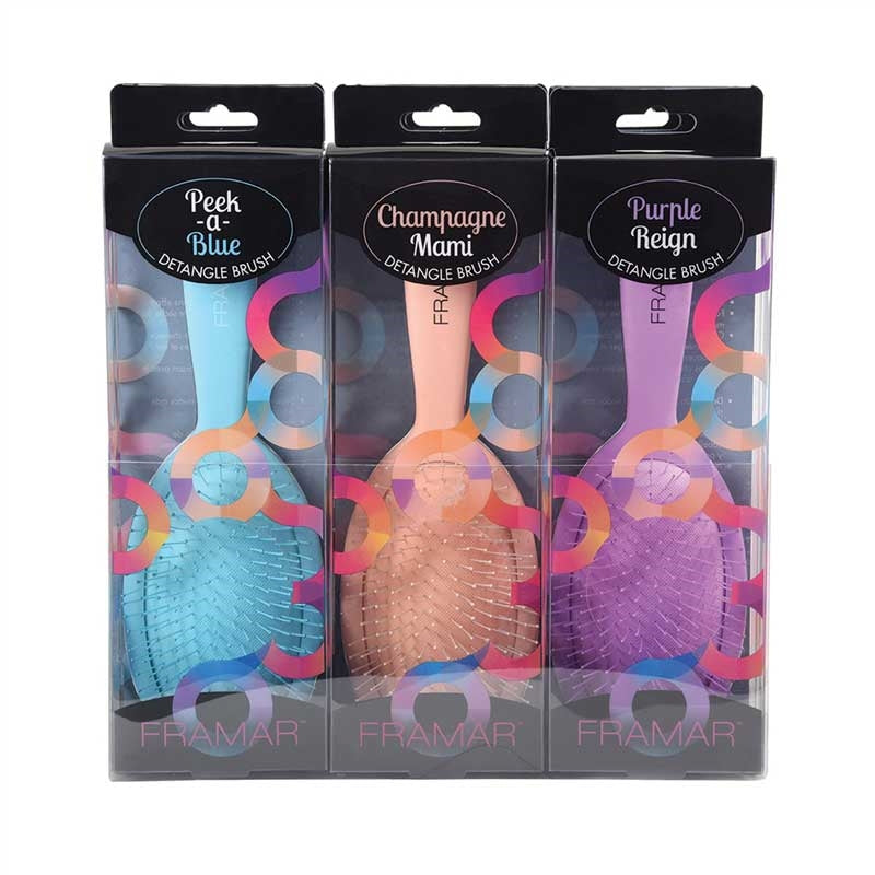Black Framar  (39000) Detangling Brush 9pc Display