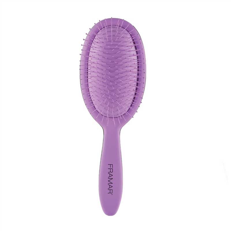 White Smoke Framar  (30003) Detangling Brush  Purple Reign