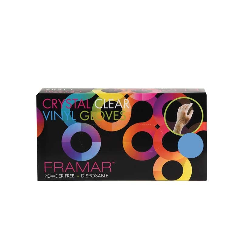 Black Framar  (90001) Disposable Vinyl Gloves  Small  100pk