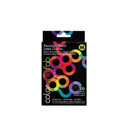 Black Framar  (90012) Color Me Fab Gloves  Reusable  Large  10pc