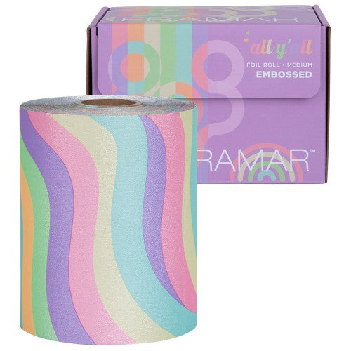 White Smoke Framar All Y'all Pastel Embossed Medium Foil Roll 320'