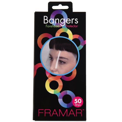 Black Framar Bangers Forehead Protector Strips 50pk
