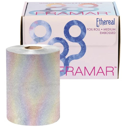 White Smoke Framar Ethereal Embossed Roll 320ft Medium