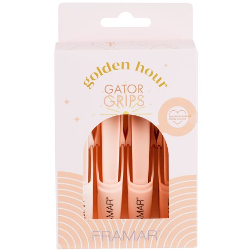 Misty Rose Framar Limited Golden Hour Gator Clips 4pk