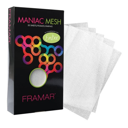 White Smoke Framar Maniac Mesh 6x11" Pre-Cut Mesh Sheets 50pk