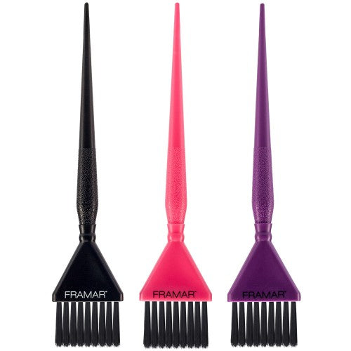 White Smoke Framar Tri-Colored Tint Brush Set 3pk