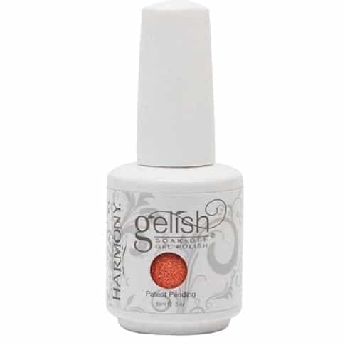 Light Gray Gelish - Sunrise And The City -Orange Metallic 0.5 oz