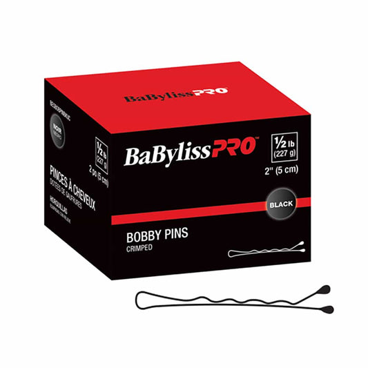 Black BaBylissPRO Bobby Pins 2" Crimped1/2 lb Black BESBOBPINBKUCC