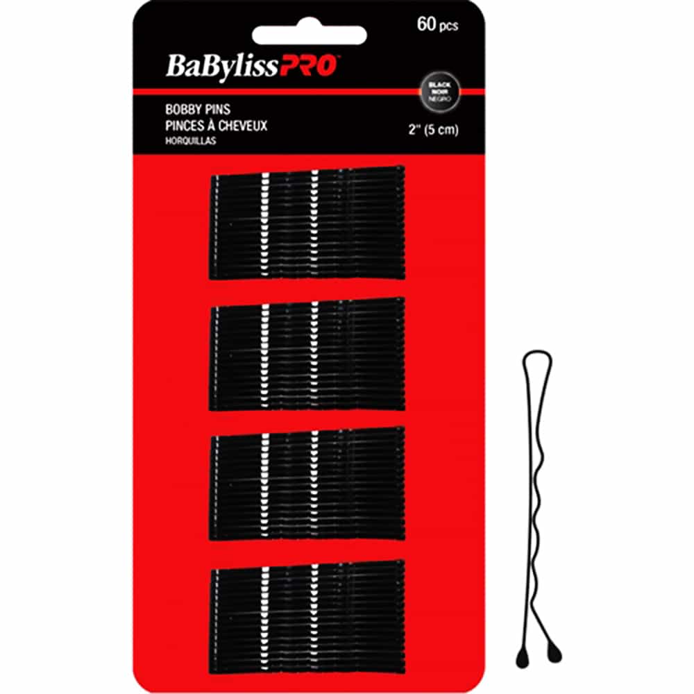 White Smoke BaBylissPRO Bobby Pins 60pcs 2" (5cm) BK BESCBOBBKUCC 34987