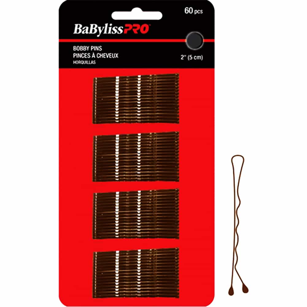 White Smoke BaBylissPRO Bobby Pins 60pcs 2" (5cm) BRN BESCBOBBRUCC 34990