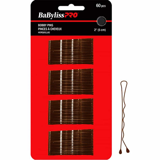 White Smoke BaBylissPRO Bobby Pins 60pcs 2" (5cm) BRN BESCBOBBRUCC 34990
