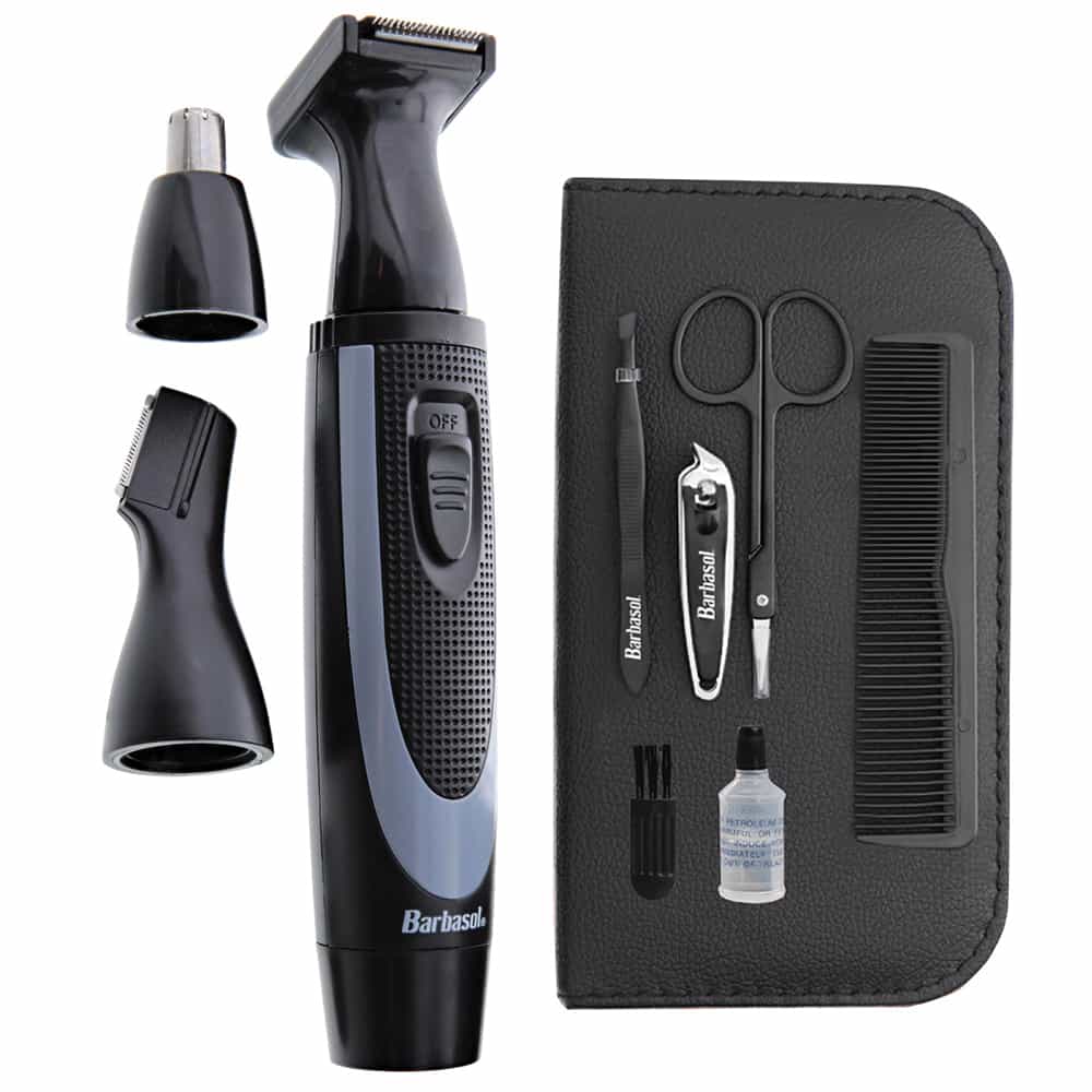 White Smoke Barbasol 10PC Men's Travel Grooming Set CBG1-5000-KIT 84253