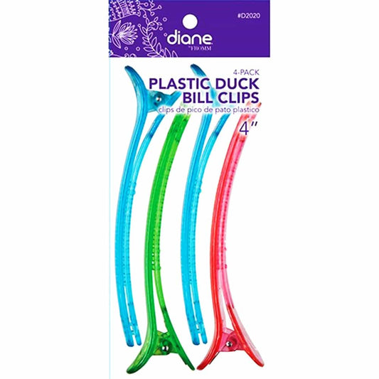 White Smoke Diane By Fromm Plastic Duck Bill Clips 4-Pack (4")