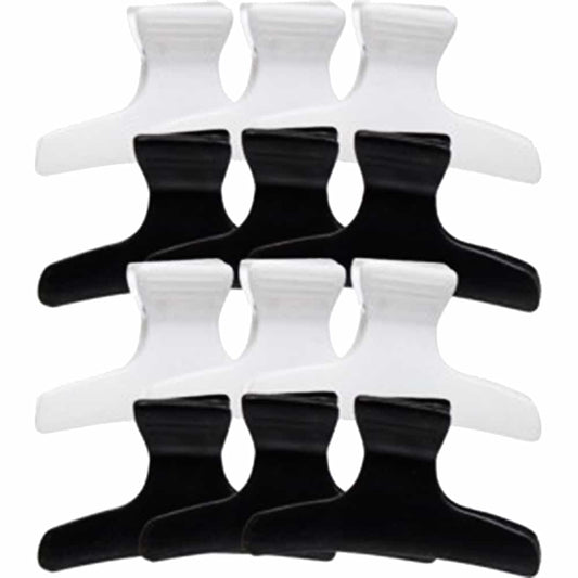 White Smoke Diane By Fromm Large Butterfly Clamps 12-Pack