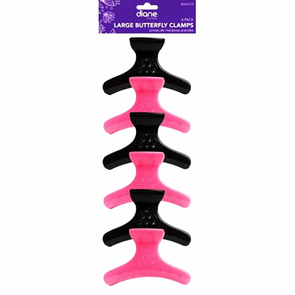 White Smoke Diane By Fromm Large Butterfly Clamps 6-Pack