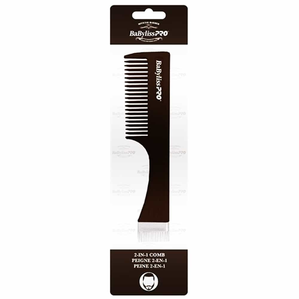 White Smoke BaBylissPRO 2-IN-1 Barber Comb - 37516