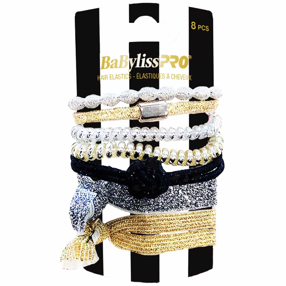 White Smoke BaBylissPRO Hair Elastics 7PCS BESELADC 40351