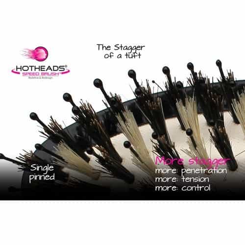 White Smoke Hotheads 3D Grooming Brush Black 3D-43-G, 00018