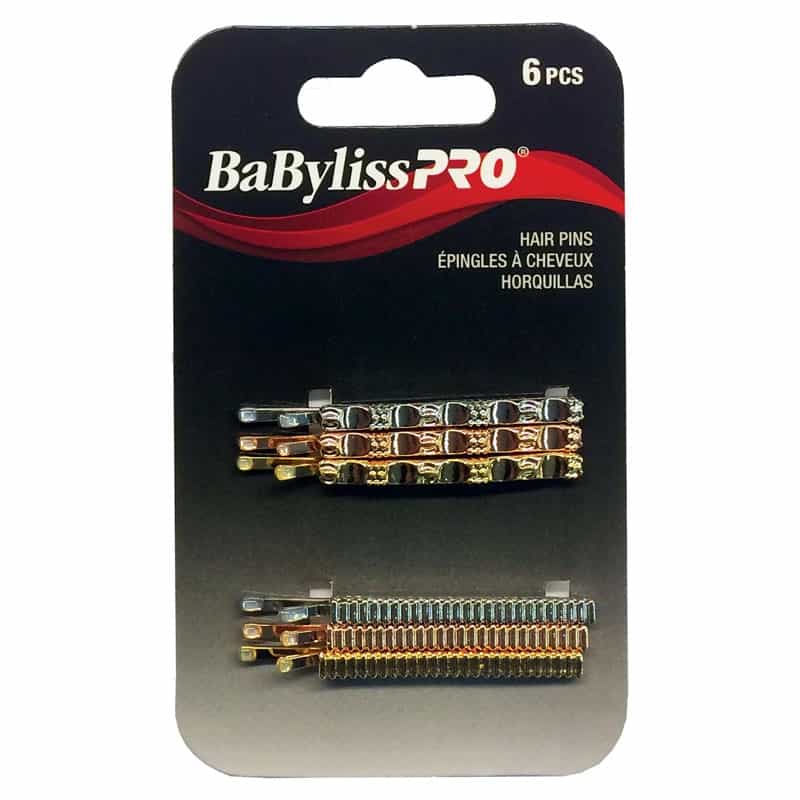 Black BaBylissPRO Hair Pins 6pcs - BESHAPN2UCC/39129