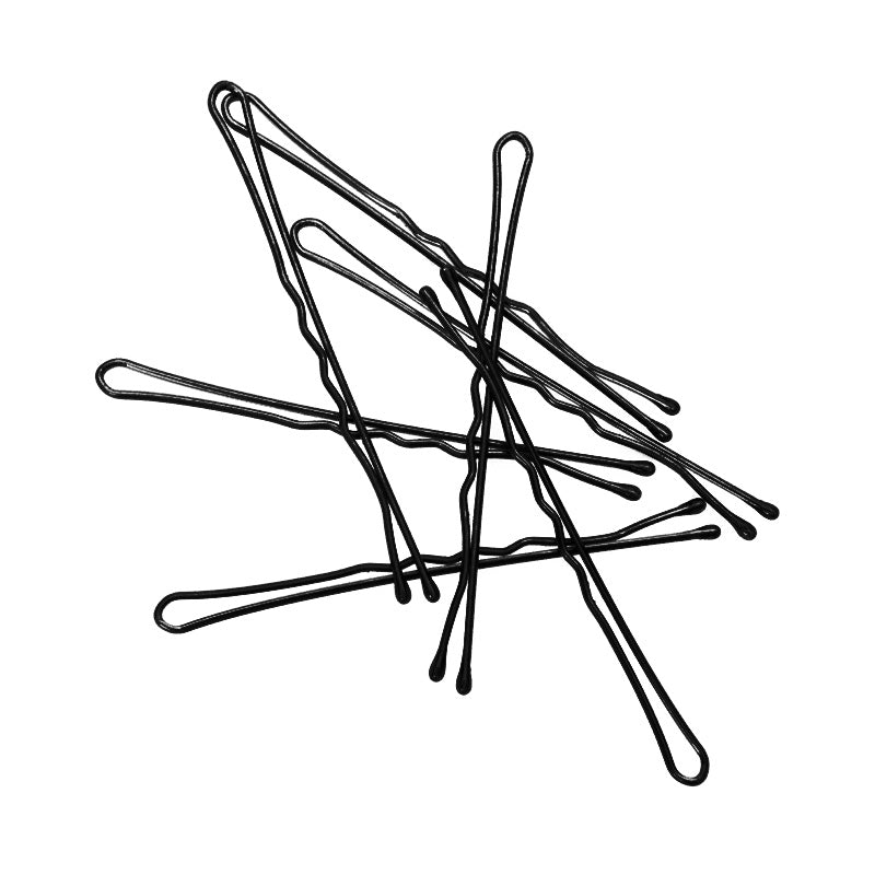 White Smoke H&R  Matte Bobby Pin 2in Black 12pc Per Bag