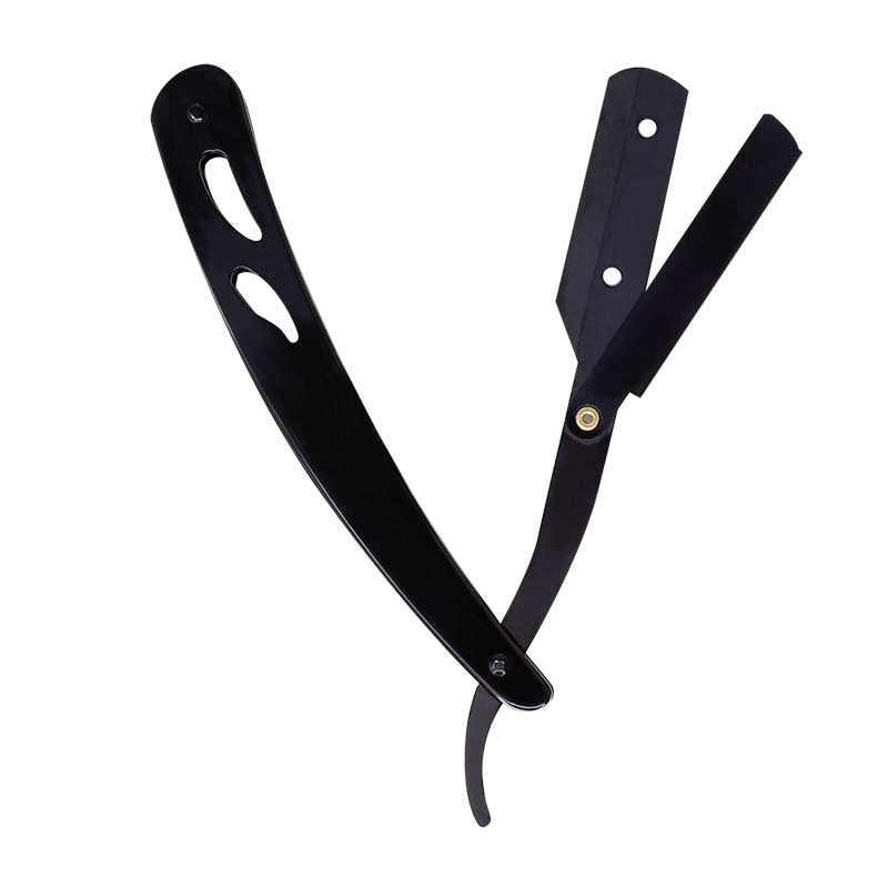 White Smoke H&R  Matte Black Straight Razor