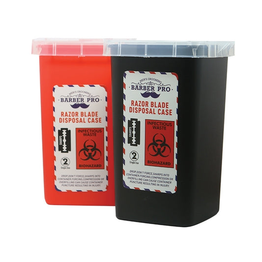 White Smoke H&R  (CA001) Barber Pro Razor Blade Disposal Case  Black