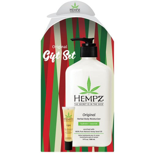 White Smoke Hempz Body Moisturizer 17oz & Lip Balm Gift Set - Original