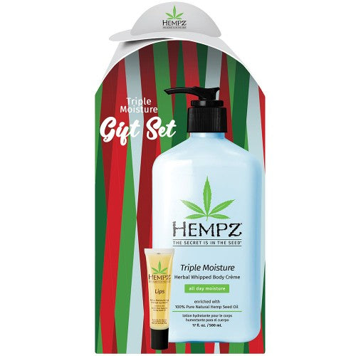 White Smoke Hempz Body Moisturizer 17oz & Lip Balm Gift Set - Triple Moisture