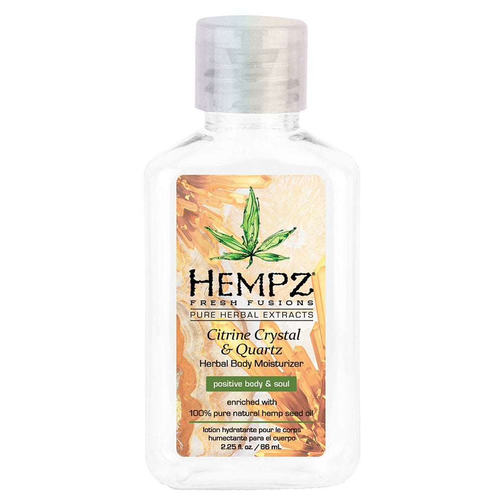 White Smoke Hempz Citrine Crystal & Quartz Herbal Body Moisturizer